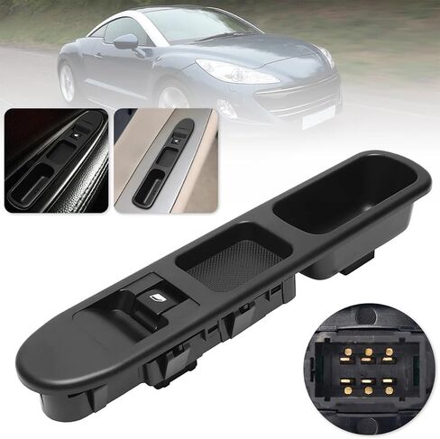 Car Interior Accessory Auto Window Car Door Handle Armrest Switch Driver Side Control Switch Panel for Peugeot 207 2006-2018(Black) in Saudi Arabia