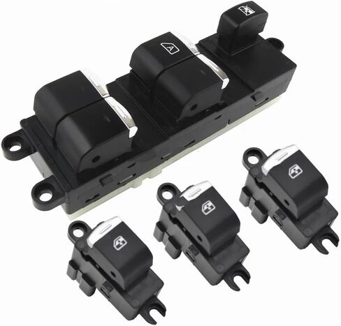 25401-EB30B-D with Chrome Electric Power Window Lifter Switch for Nissan Navara D40 Qashqai Pathfinder·R51 2004-16 25411-JD000-B(Main Drive Switch) in Kuwait