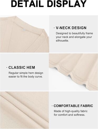 QUEZHU Women's Curved Hem 3/4 Sleeve Cardigan Casual Open Front Lightweight Cardigans in Kuwait