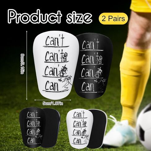 2 Pairs Mini Soccer Shin Guards, 3.94x2.36 Inch Small Lightweight Shin Protector, Miniature Anti-Slip Football Shin Pads, Protective Shin Guards for Teenagers Kids Children Adults Boys Girls in Saudi Arabia