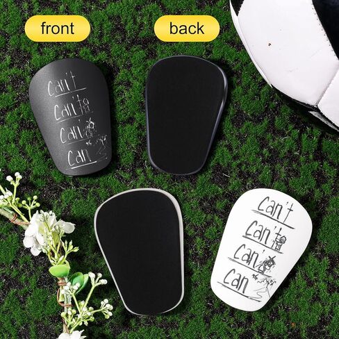 2 Pairs Mini Soccer Shin Guards, 3.94x2.36 Inch Small Lightweight Shin Protector, Miniature Anti-Slip Football Shin Pads, Protective Shin Guards for Teenagers Kids Children Adults Boys Girls in Saudi Arabia