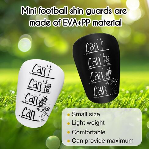 2 Pairs Mini Soccer Shin Guards, 3.94x2.36 Inch Small Lightweight Shin Protector, Miniature Anti-Slip Football Shin Pads, Protective Shin Guards for Teenagers Kids Children Adults Boys Girls in Saudi Arabia