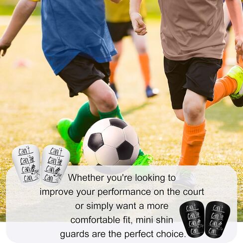 2 Pairs Mini Soccer Shin Guards, 3.94x2.36 Inch Small Lightweight Shin Protector, Miniature Anti-Slip Football Shin Pads, Protective Shin Guards for Teenagers Kids Children Adults Boys Girls in Saudi Arabia