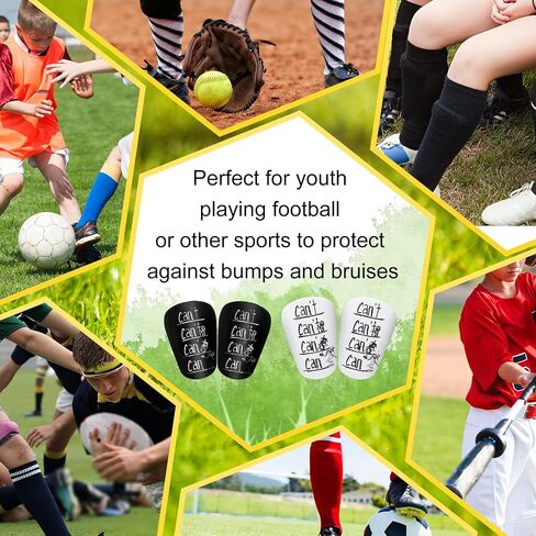 2 Pairs Mini Soccer Shin Guards, 3.94x2.36 Inch Small Lightweight Shin Protector, Miniature Anti-Slip Football Shin Pads, Protective Shin Guards for Teenagers Kids Children Adults Boys Girls in Saudi Arabia