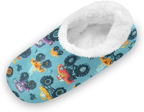 Boys Girls Fuzzy House Slippers Kids Toddlers Winter Indoor House Home Shoes XS-S in Kuwait