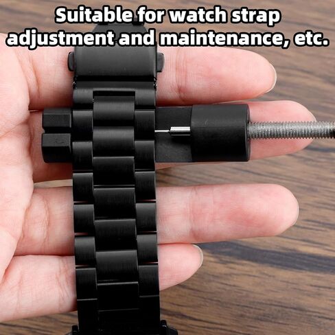 Watch Link Removal Kit, Watch Band Tool Set for Bracelet Strap Adjustment Pin Remover Includes Adjusters Double-Headed Ear Forks Thimbles Repair Kit for Resizing & Replacement in Saudi Arabia