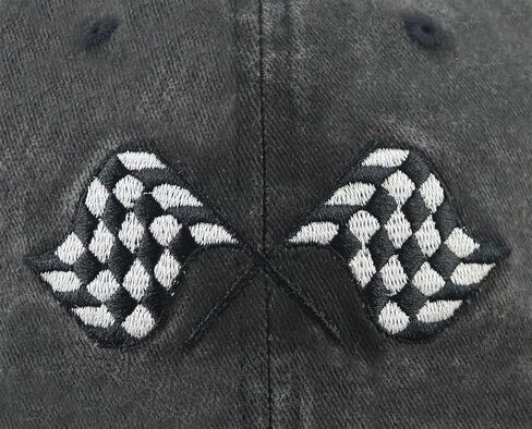 قبعات كاهريبا بأعلام مربعة للرجال والنساء، قبعة بيسبول مضحكة قابلة للتعديل من القطن مطرزة بعلم سيارة السباق in Kuwait