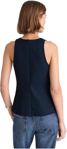 Madewell Women's Crewneck Cutaway Vest-Tencel Twill in Saudi Arabia