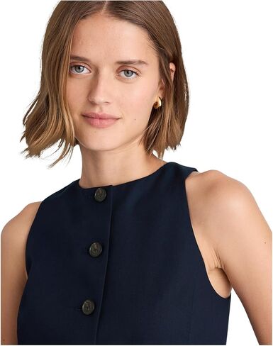 Madewell Women's Crewneck Cutaway Vest-Tencel Twill in Saudi Arabia