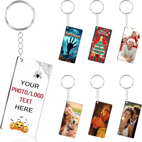 Personalized Photo Keychain 20 Pcs, Custom Acrylic Key Chain Bulk with Picture/Text Double Sided Printing Key Tag in Kuwait