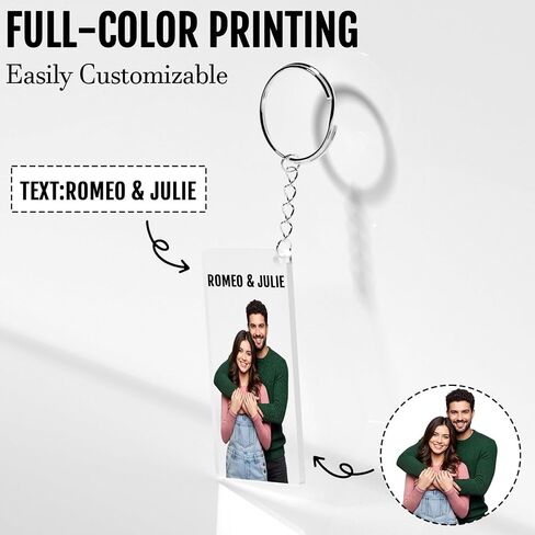 Personalized Photo Keychain 20 Pcs, Custom Acrylic Key Chain Bulk with Picture/Text Double Sided Printing Key Tag in Kuwait