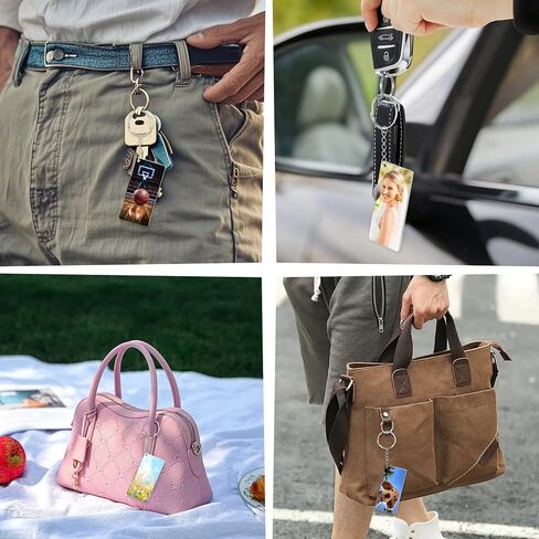 Personalized Photo Keychain 20 Pcs, Custom Acrylic Key Chain Bulk with Picture/Text Double Sided Printing Key Tag in Kuwait