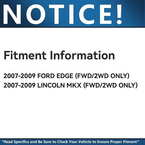محور ديترويت - طقم فرامل لسيارة FWD Ford Edge Lincoln MKX 2007 2008 2009 دوارات فرامل قرصية ومنصات فرامل سيراميك بديلة أمامية وخلفية: دوار أمامي 11.65 بوصة in Saudi Arabia