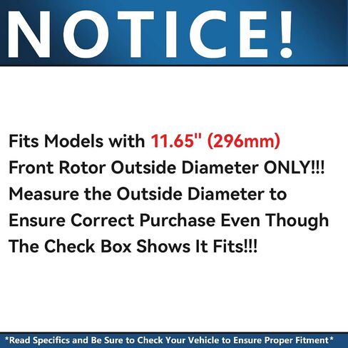 محور ديترويت - طقم فرامل لسيارة FWD Ford Edge Lincoln MKX 2007 2008 2009 دوارات فرامل قرصية ومنصات فرامل سيراميك بديلة أمامية وخلفية: دوار أمامي 11.65 بوصة in Saudi Arabia