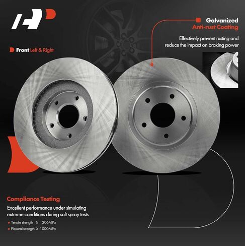 A-Premium Front and Rear Vented Disc Brake Rotors + Ceramic Pads Kit Compatible with Select Nissan & Infiniti Models - Murano 2003-2004 2009-2012, FX35 2003-2005, FX45 2003-2005, 12-PC Set in Saudi Arabia