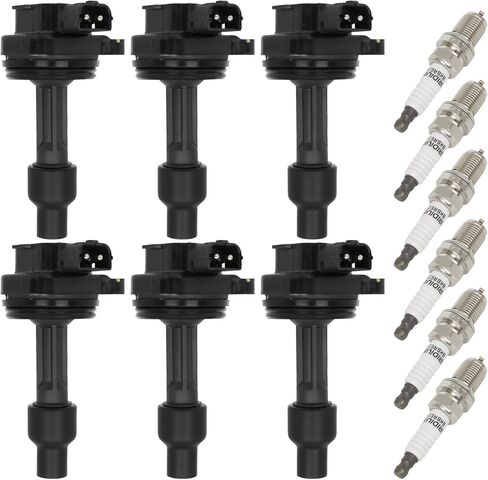 OCPTY 6 ignition coils wilth 6 iridium Spark Plugs 5C1322, E784, 52-1542, IC327,for Volvo V90 2.9L 1997-1998,for Volvo S90 2.9L 1997-1998,for Volvo 960 2.9L 1992-1997 in Saudi Arabia
