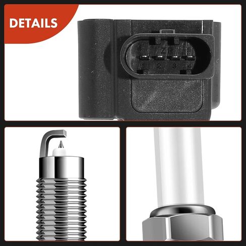 A-Premium Engine Ignition Coil Pack Compatible with Porsche Cayenne 2015-2018 3.6L, Macan 2015-2016 3.6L, Panamera 2014-2016 3.0L in Saudi Arabia