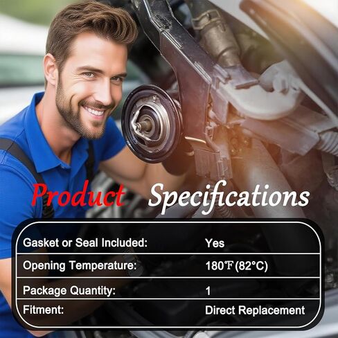 25500-23010 2550023010 2550023001 Engine Thermostat with Gasket Compatible for 2008-2010 Hyundai Sonata 1996-2010 Hyundai Elantra 2009-2010 Kia Optima in Kuwait