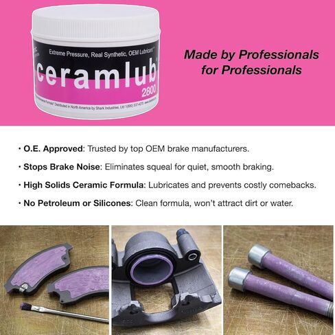MPD Ceramlub 2800 O.E. Approved 7oz Ceramic Brake Lubricant – Anti-Squeal, High-Performance Brake Grease – Extreme High Pressure Anti-Seize Formula – No Petroleum or Silicones – Includes Brush, 1-Pack in Saudi Arabia