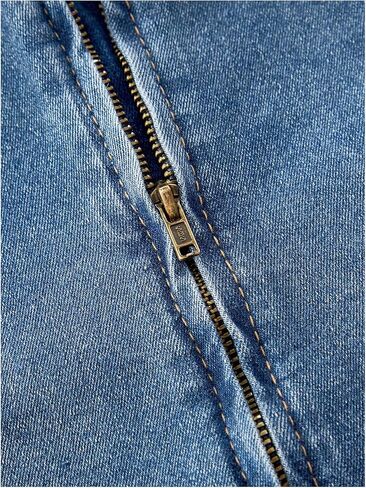 MakeMeChic Women's Layered Ruffle Denim Mini Dress Strapless Bandeau Bow Jean Dresses in Kuwait