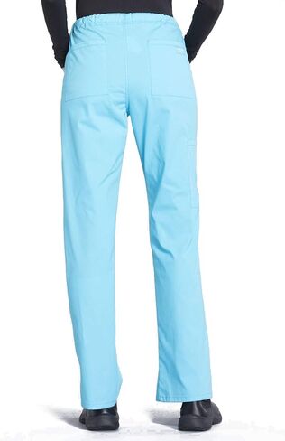 Cherokee Scrub Pant for Women Mid Rise Straight Leg Drawstring Bottom with 5 Pockets, Soft Stretchy & Durable Fabric - WW160 in Saudi Arabia