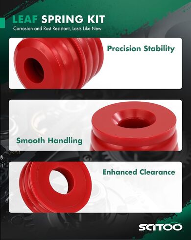 SCITOO K Body Mount Bushing Kit for ford F250 F350 Super Duty 2/4Wd 99-16 Leaf Spring Accessory Suspension Bracket Replacement Kf04060Bk in Saudi Arabia