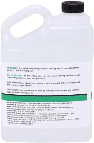 Tusc & Pine StudioSolv™ Odorless Mineral Spirits Gallon - Purified Odor-Free Spirit Solvent for Thinning Oils, Artists, Painting Thinner, Professionals, & More! in Saudi Arabia