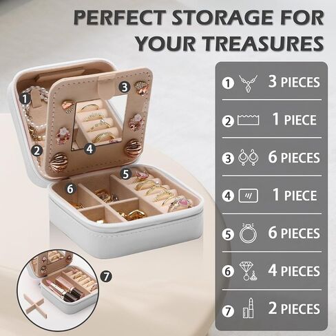 Christian Gifts for Women Girls, Bible Verse Travel Jewelry Box, Portable Jewelry Organizer Case with Flowers, Religious Inspirational Catholic Spiritual Gifts for Friend, Sister, Mom in Kuwait