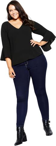 City Chic Women's Plus Size Dress-Ruffle Nile in Saudi Arabia