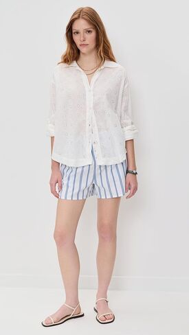 Free People Women's Mae Eyelet Shirt in Saudi Arabia