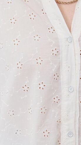 Free People Women's Mae Eyelet Shirt in Saudi Arabia