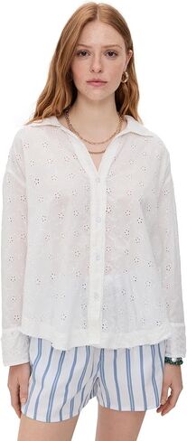 Free People Women's Mae Eyelet Shirt in Saudi Arabia