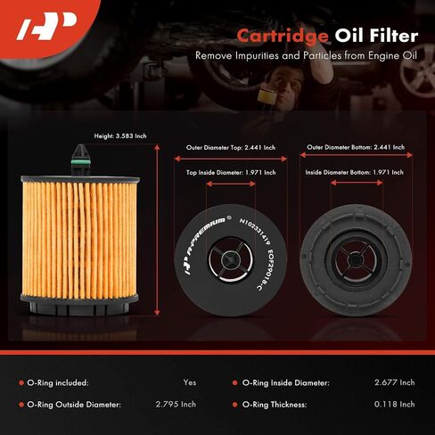 A-Premium 4-PC 10K Miles Protection Oil Filter Compatible with Chevrolet Equinox, Impala, Captiva Sport, HHR, Cobalt, Classic, Cavalier & Buick & Saab & GMC & Oldsmobile & Pontiac & Saturn & Fisker in Saudi Arabia
