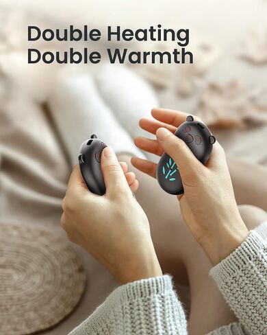 Hand Warmers Rechargeable 2 Pack, 6000mAh Electric Hand Warmer Reusable, 20Hrs Long Heating, Portable Pocket Heater Handwarmer for Women Men, Outdoor Camping, Hunting Gear in Kuwait