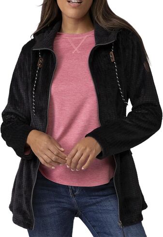 Free Country Womens Fashion Hoodie Zip Sweatshirt Casual Hooded Fall Winter Fleece Long Sleeve Jackets Hoodies - Grid in Saudi Arabia