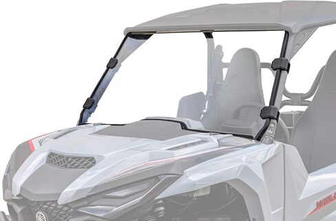 زجاج أمامي كامل مقاوم للخدش SuperATV لعام 2021+ Yamaha Wolverine RMAX 2 / RMAX 4 | تركيب سهل | بولي كربونات بسمك 1/4 بوصة | يتضمن سدادة لمبة مثبتة مسبقًا in Saudi Arabia