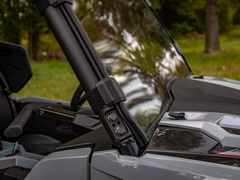 زجاج أمامي كامل مقاوم للخدش SuperATV لعام 2021+ Yamaha Wolverine RMAX 2 / RMAX 4 | تركيب سهل | بولي كربونات بسمك 1/4 بوصة | يتضمن سدادة لمبة مثبتة مسبقًا in Saudi Arabia