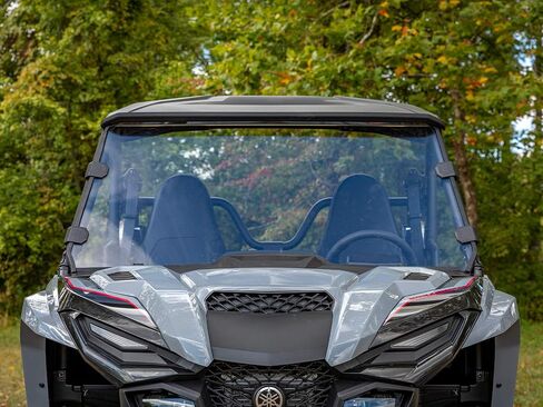 زجاج أمامي كامل مقاوم للخدش SuperATV لعام 2021+ Yamaha Wolverine RMAX 2 / RMAX 4 | تركيب سهل | بولي كربونات بسمك 1/4 بوصة | يتضمن سدادة لمبة مثبتة مسبقًا in Saudi Arabia