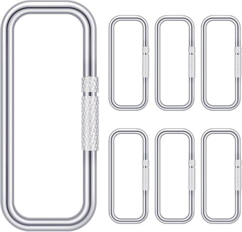 1.875'' Rectangular Key Ring with Turn Twist Sleeve Closure Screw Lock Clip KeyChain Ring for Key Organizer in Saudi Arabia