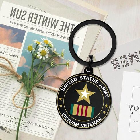 Army Veteran Gifts, Army Vietnam Veteran Keychain for Men Women Birthday Christmas Valentines Day Easter Gifts in Saudi Arabia