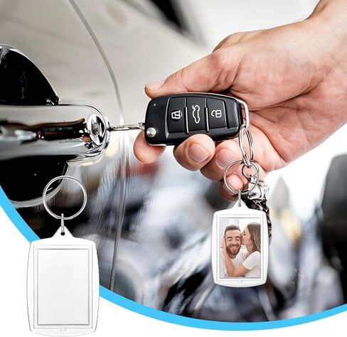 6 قطع سلسلة مفاتيح مخصصة لصورة 1.7 × 1.1، سلسلة مفاتيح صورة فارغة مزدوجة الجوانب، سلاسل مفاتيح أكريليك فارغة، سلاسل مفاتيح مخصصة، هدية تخرج مخصصة للرجال والنساء (شفاف) in Kuwait