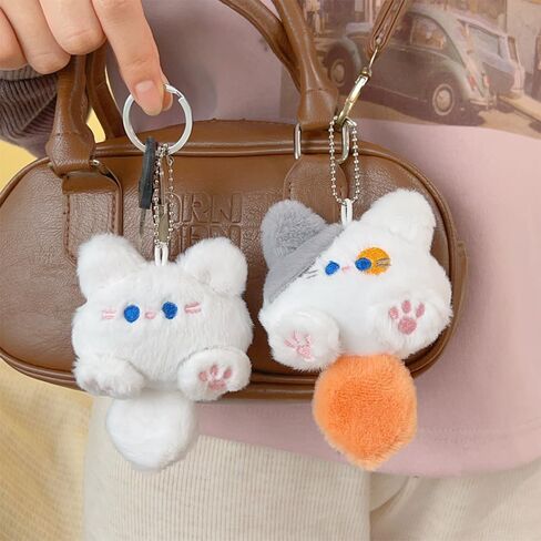 New 2026 Cartoon Cat Keychains for Women Long Tailed Cats Keychains Backpack Accessories Student Gifts Fashion Creative Gift in Saudi Arabia