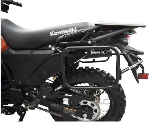 TUSK Pannier Racks with Nelson Rigg Hurricane Dry Saddlebags Black for Kawasaki KLR650 S ABS 2023-2024 in Saudi Arabia