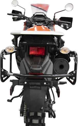 TUSK Pannier Racks with Nelson Rigg Hurricane Dry Saddlebags Black for Kawasaki KLR650 S ABS 2023-2024 in Saudi Arabia