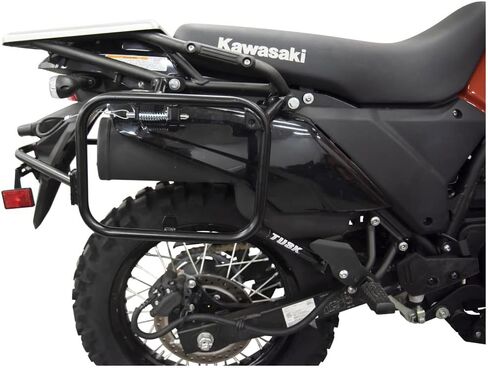 TUSK Pannier Racks with Nelson Rigg Hurricane Dry Saddlebags Black for Kawasaki KLR650 S ABS 2023-2024 in Saudi Arabia
