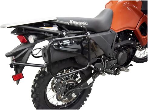 TUSK Pannier Racks with Nelson Rigg Hurricane Dry Saddlebags Black for Kawasaki KLR650 S ABS 2023-2024 in Saudi Arabia