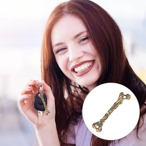 EXCEART Antique Brass Bone Pendants Vintage Skeleton Bone Charms Keychain Pendants for Diy Keyring Jewelry Making in Saudi Arabia