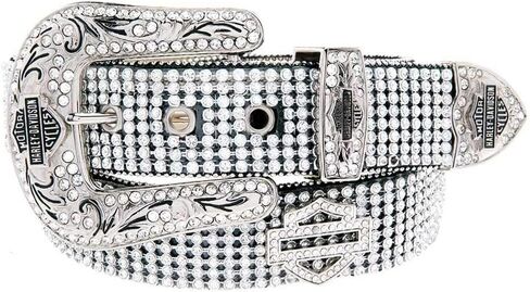 Harley-Davidson Women's Embellished Crystal Saturday Night Belt HDWBT10044 in Saudi Arabia