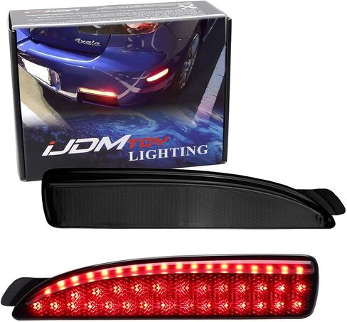 iJDMTOY عدسة مدخنة 90-SMD ضوء علامة جانبية LED كامل متوافق مع 2004-2008 Mazda 3 سيدان، استبدل عاكسات العلامات الجانبية OEM الحمراء بدون لمبة in Saudi Arabia