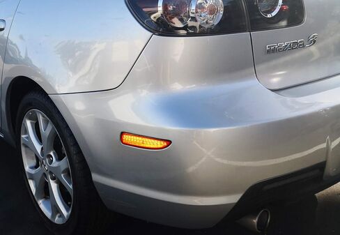 iJDMTOY عدسة مدخنة 90-SMD ضوء علامة جانبية LED كامل متوافق مع 2004-2008 Mazda 3 سيدان، استبدل عاكسات العلامات الجانبية OEM الحمراء بدون لمبة in Saudi Arabia